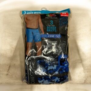 Fruit of the Loom Men's Coolzone Fly Boxer Briefs Size Medium 32-34